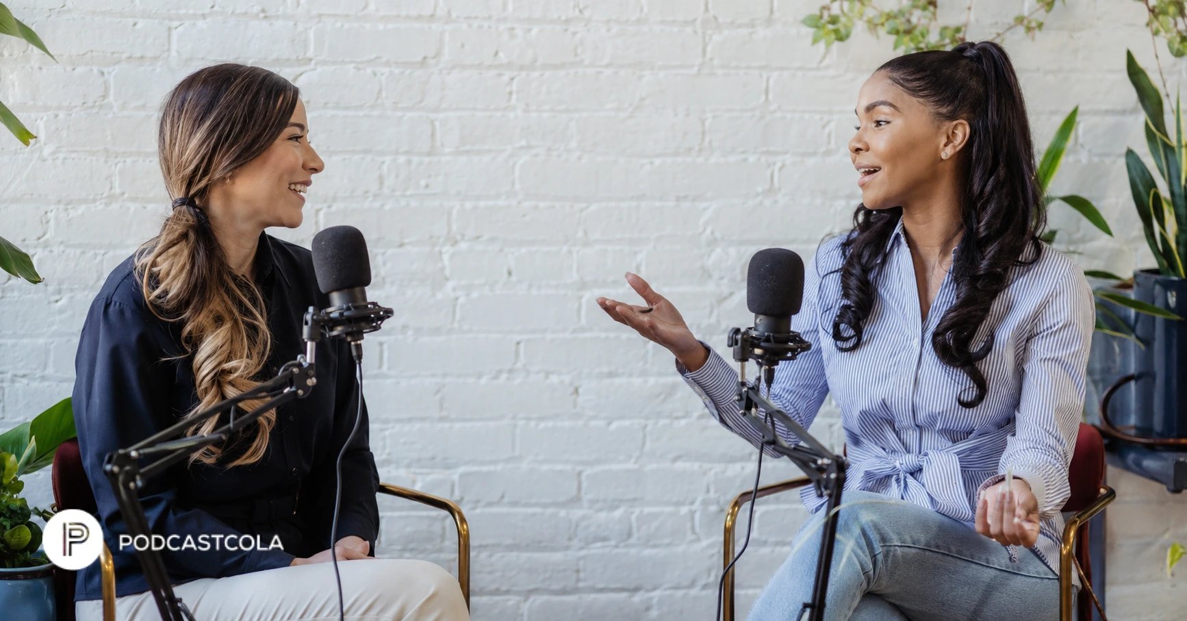 An interview setup focused on building Personal Brand Through Podcast Guesting.
